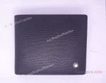 Replica Mont Blanc Wallet Black Leather Plaid Wallet AAA Quality